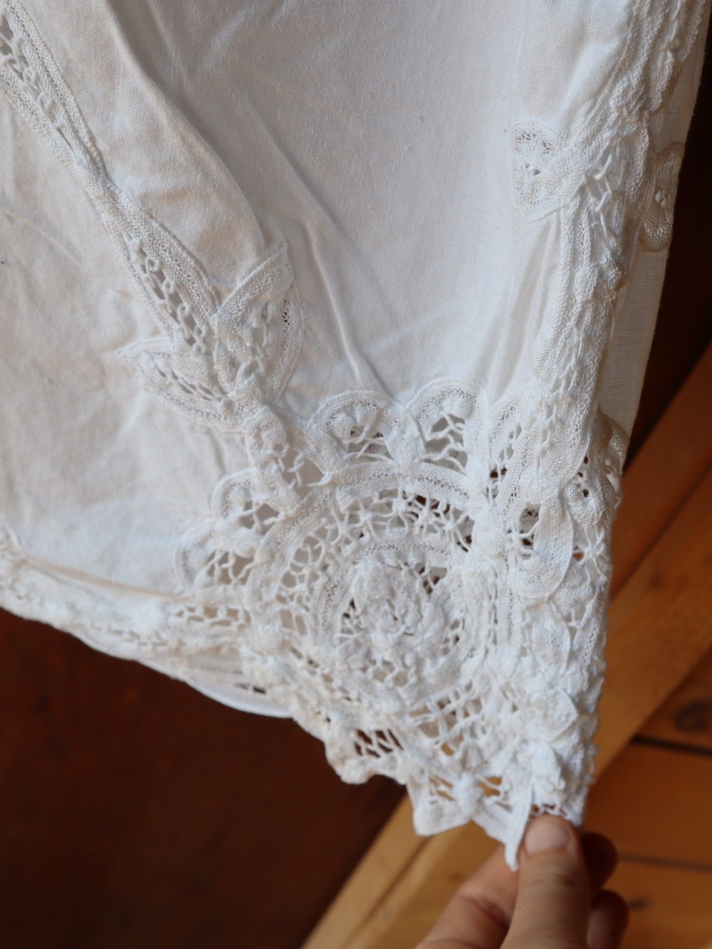 Upcycled Lace Tablecloth Skirt White Embroidered Maxi Skirt M • L • XL - Picture 10 of 12